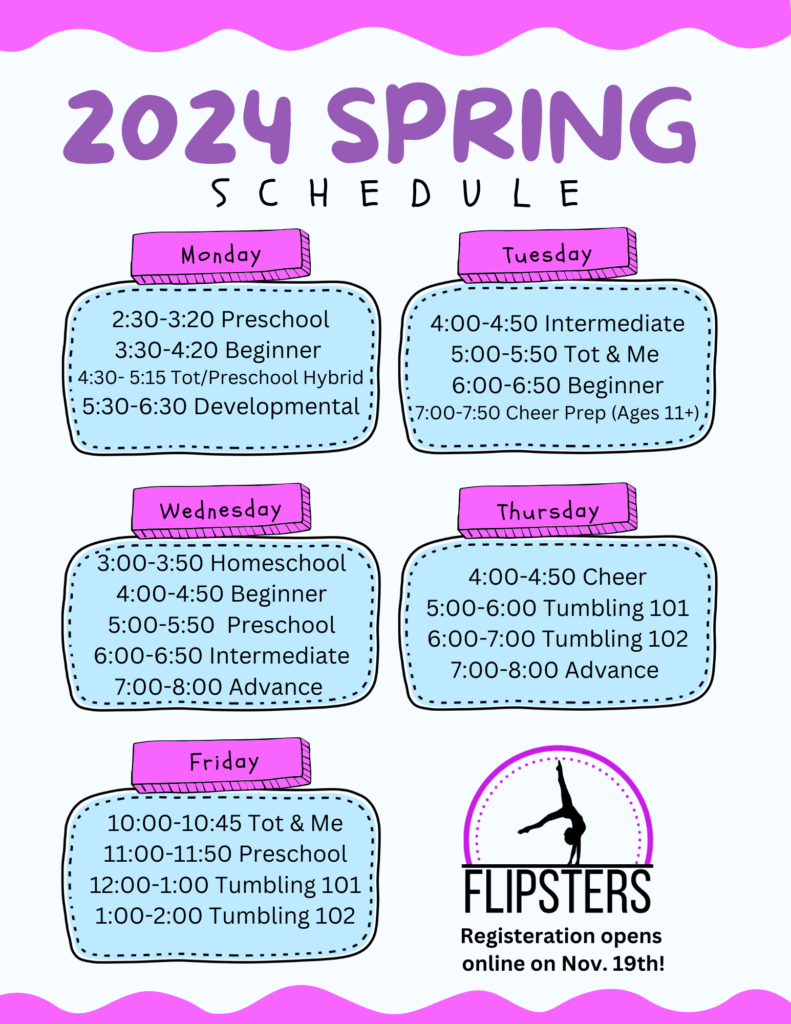 2024 Spring Schedule Flipsters